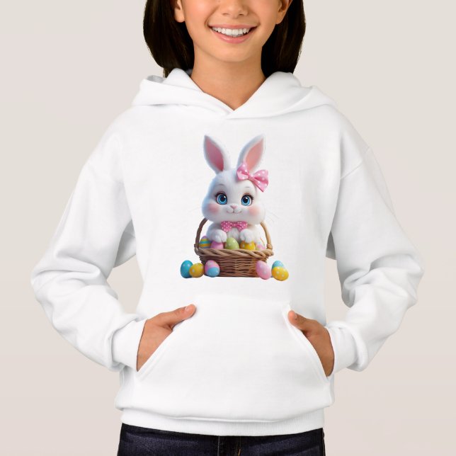 Adorable Easter Bunny – Kawaii Holiday Delight Hoodie (Front)