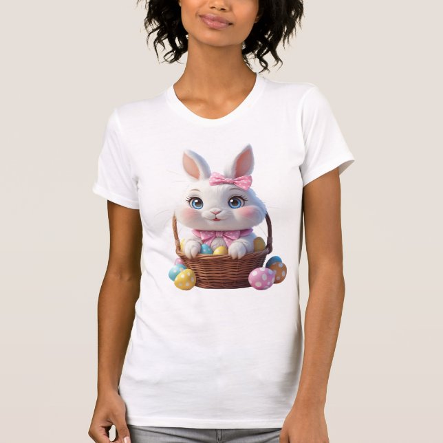 Adorable Easter Bunny – Kawaii Holiday Delight T-Shirt (Front)