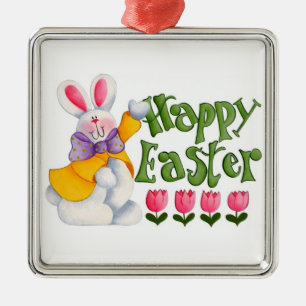 ADORABLE "EASTER BUNNY" METAL ORNAMENT