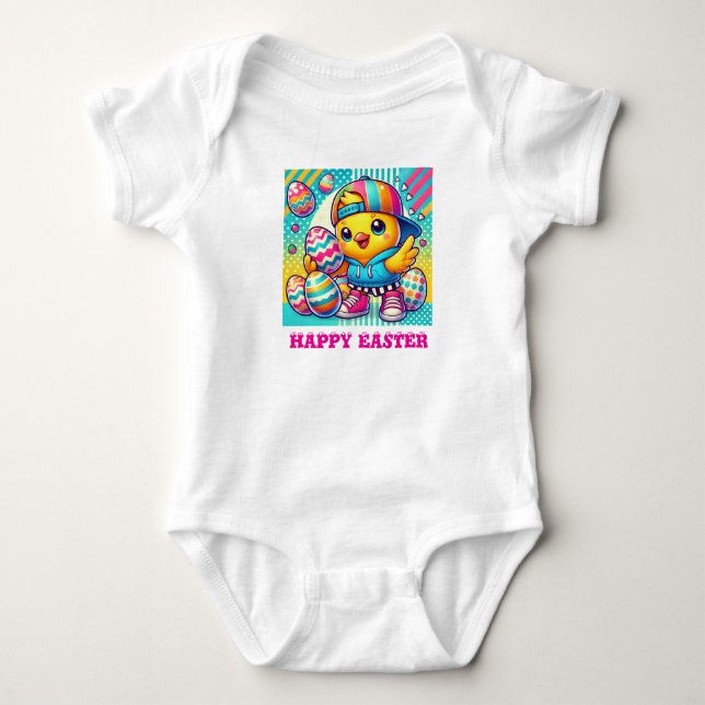 Adorable Easter Bunny One- Piece For Babies Baby Bodysuit (Front)