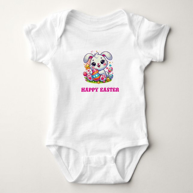 Adorable Easter Bunny T-Shirt For Babies Baby Bodysuit (Front)