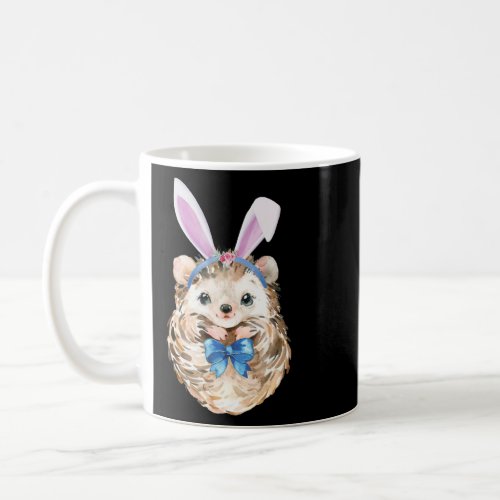 Adorable Easter Hedgehog Bunny Ears Hedgehog Bow T Coffee Mug
