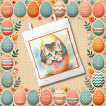 Adorable Easter Kitten in Colorful Egg