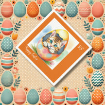 Adorable Easter Kitten in Colorful Egg
