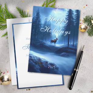  Adorable Editable Winter Wonderland  Holiday Card