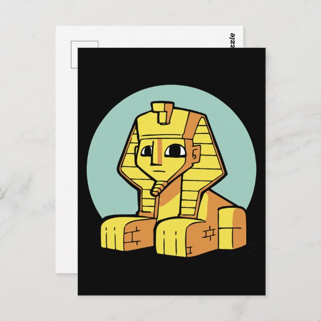 Adorable Egyptian Great Sphinx Postcard (Front/Back)