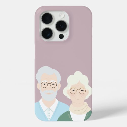 Adorable Elderly Couple iPhone Case