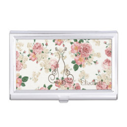 Adorable Elegant Dress,Floral Pattern-Personalized Business Card Case