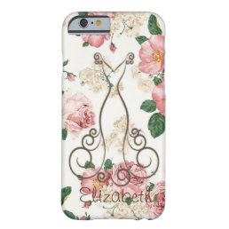 Adorable Elegant Dress,Floral Pattern-Personalized Barely There iPhone 6 Case