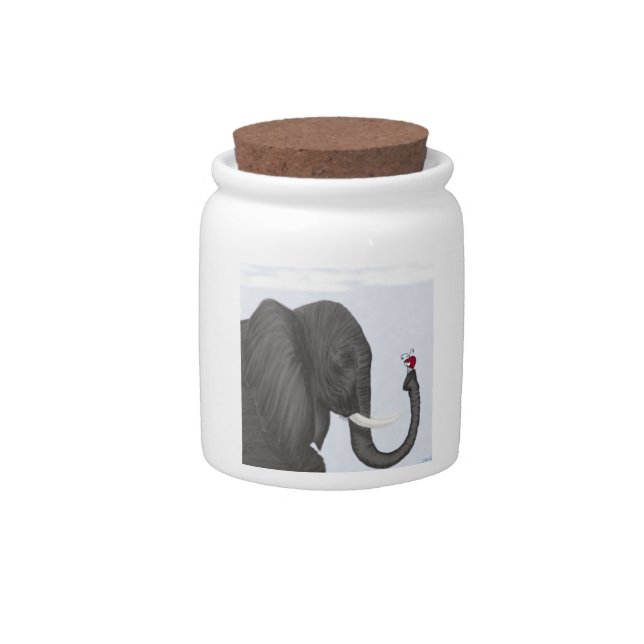 Adorable Elephant and Cute Ladybug Candy Jar (Front)