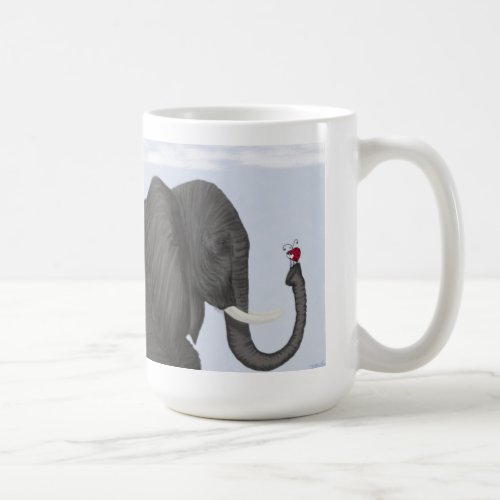 Adorable Elephant and Cute Ladybug Coffee Mug