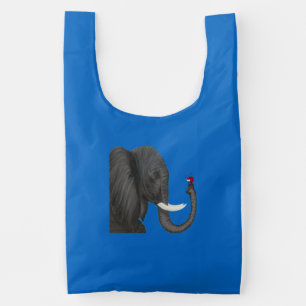 Adorable Elephant and Cute Ladybug Reusable Bag