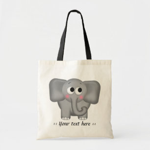 Adorable Elephant - Personalized Tote Bag