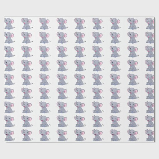 Adorable Elephant Wrapping paper | Zazzle
