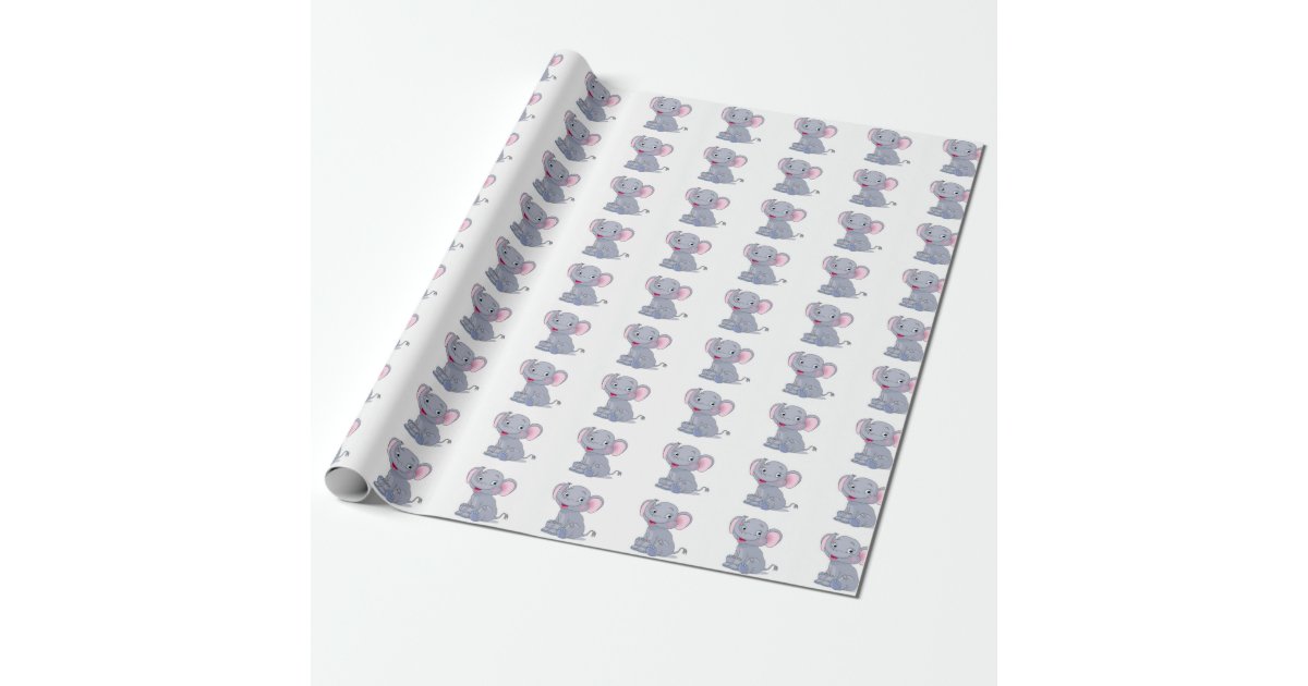 Adorable Elephant Wrapping paper | Zazzle