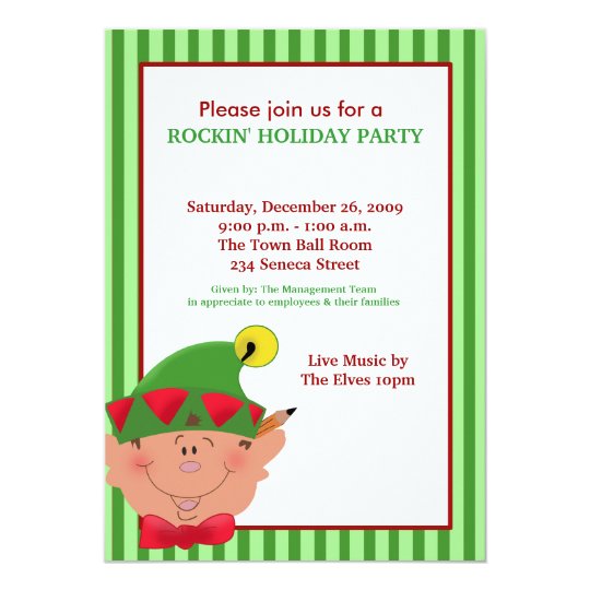 ADORABLE ELF Elves Holiday Christmas Red/Green Card