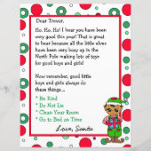 Adorable Elf Personalized  Letter from Santa (Front)