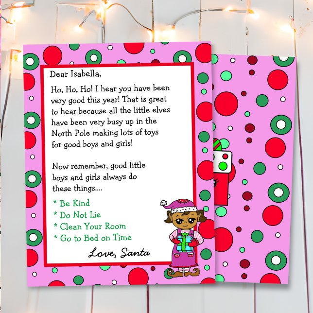 Adorable Elf Personalized  Letter from Santa (Creator Uploaded)
