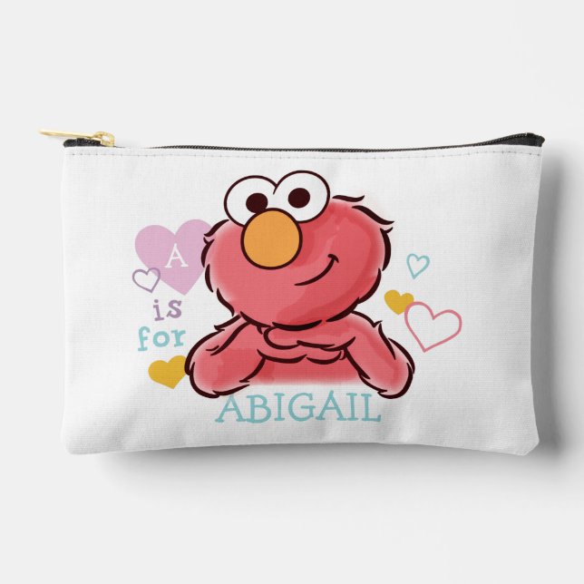 Adorable Elmo | Add Your Own Name Accessory Pouch (Front)