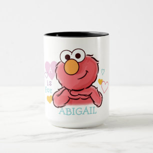 Adorable Elmo Add Your Own Name Mug