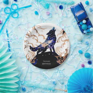 Adorable Enchantment Wolf Birthday Paper Plates