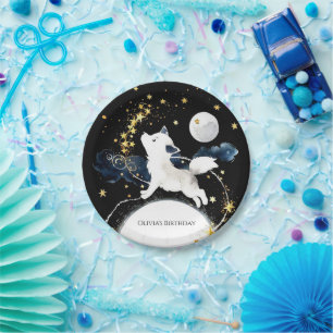 Adorable Enchantment Wolf Birthday Paper Plates