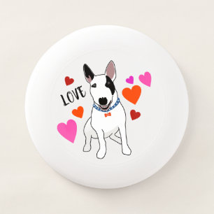 Adorable English Bull Terrier sends his love Wham-O Frisbee