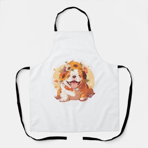 Adorable English Bulldog Classic T_Shirt 1 Apron