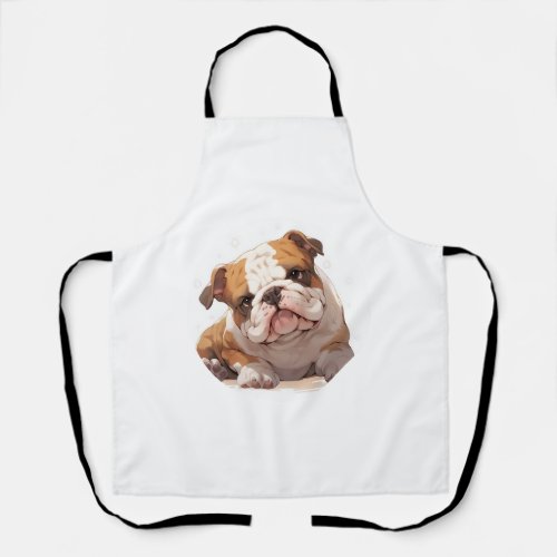 Adorable English Bulldog Classic T_Shirt 5 Apron