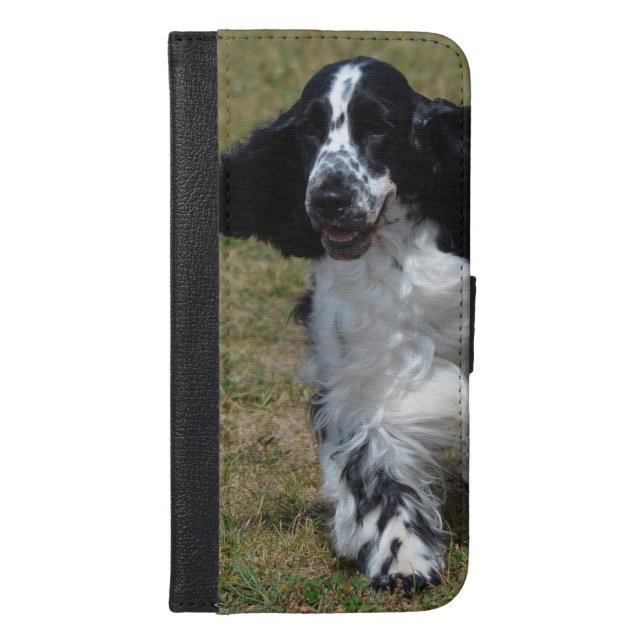 Adorable English Cocker Spaniel iPhone Wallet Case (Front)