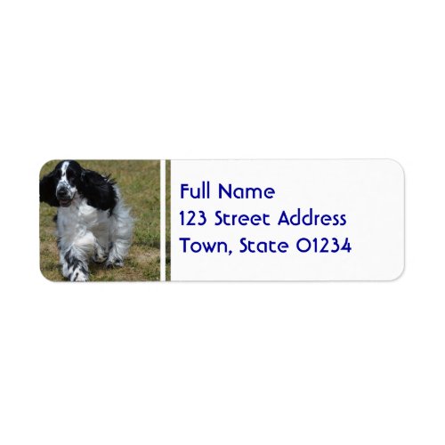 Adorable English Cocker Spaniel Label