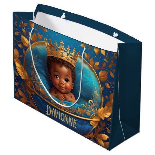Adorable Ethnic Infant Prince Royal Baby Shower Large Gift Bag