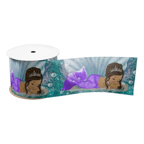 Adorable Ethnic Mermaid Baby Shower Ribbon