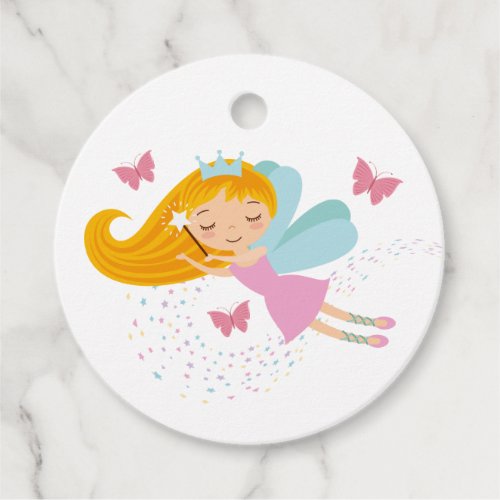 Adorable Faerie Princess Girls Birthday Favor Tags