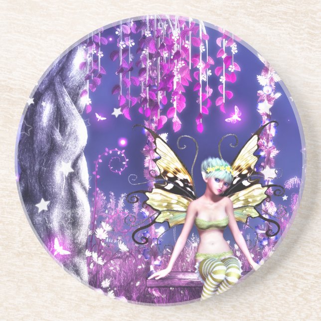 Adorable Fairy Drink Coaster (Front)