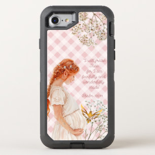 Adorable Faith Expectant Mother Plaid Gold Dove OtterBox Defender iPhone SE/8/7 Case