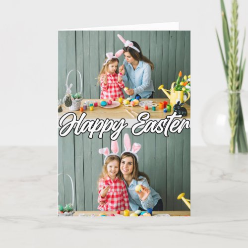Adorable Family Custom 2_photo Easter Holiday Card