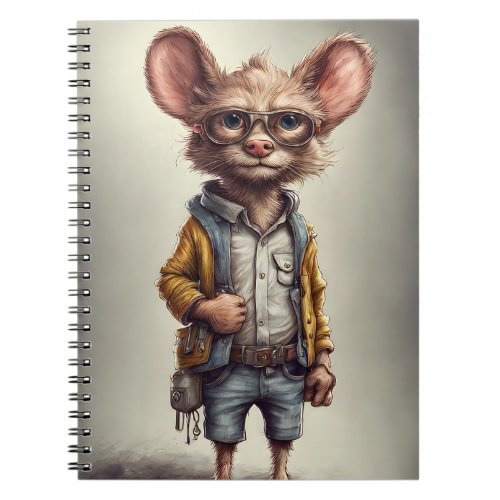 Adorable Fantasy Mouse_like Creature Shorts Jacket Notebook
