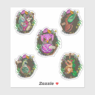 Adorable fantasy vegetable garden creatures sticker
