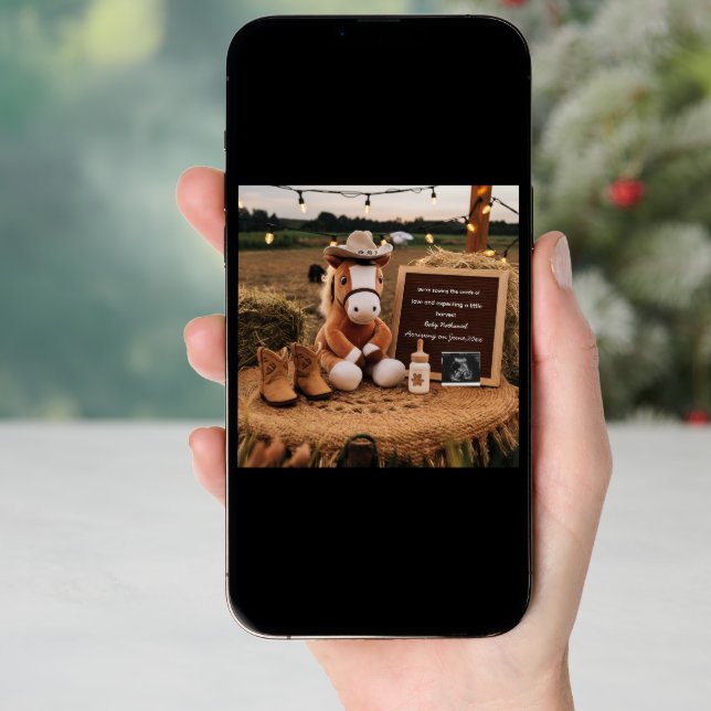 Adorable farm themed  pregnancy announcement (Front Digital)