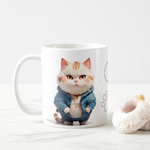Adorable Fat Cat Mug Chubby Cat Cuteness Coffee Mug