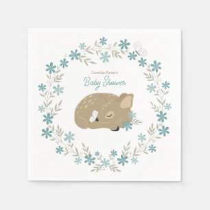 Adorable Fawn Baby Shower Napkins