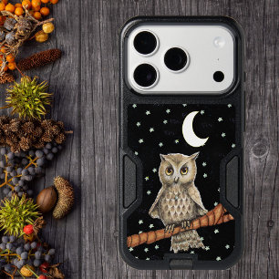 Adorable Feathered Owl Fancy Necklace Moon Stars iPhone 17 Pro Case
