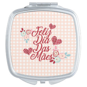 Adorable Feliz Dia Das Mães   Compact Mirror
