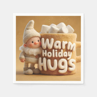 Adorable Felt Gnome with Marshmallow Mug Napkins