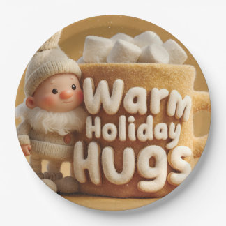 Adorable Felt Gnome with Marshmallow Mug Paper Plates