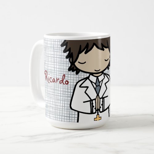 Adorable First Holy Communion brunette boy Coffee Mug