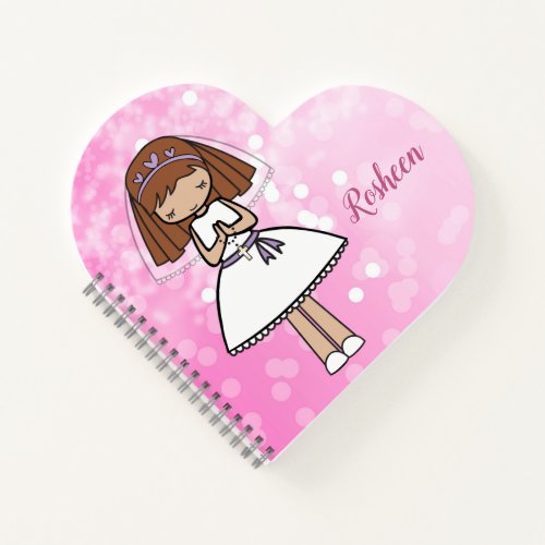 Adorable First Holy Communion red haired girl Notebook