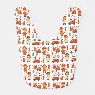 Adorable First Responder Baby Bib – Firefighter &