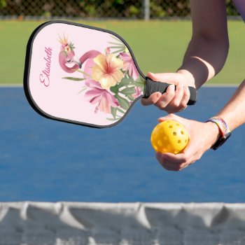 Adorable Flamingo Pickleball Paddle by gogaonzazzle at Zazzle